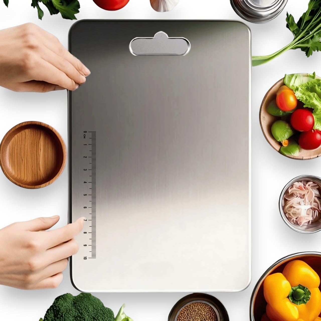 SS Chopping Board (24.5*35.5 cm-1mm) Large - VRTAJ Kitchen Product