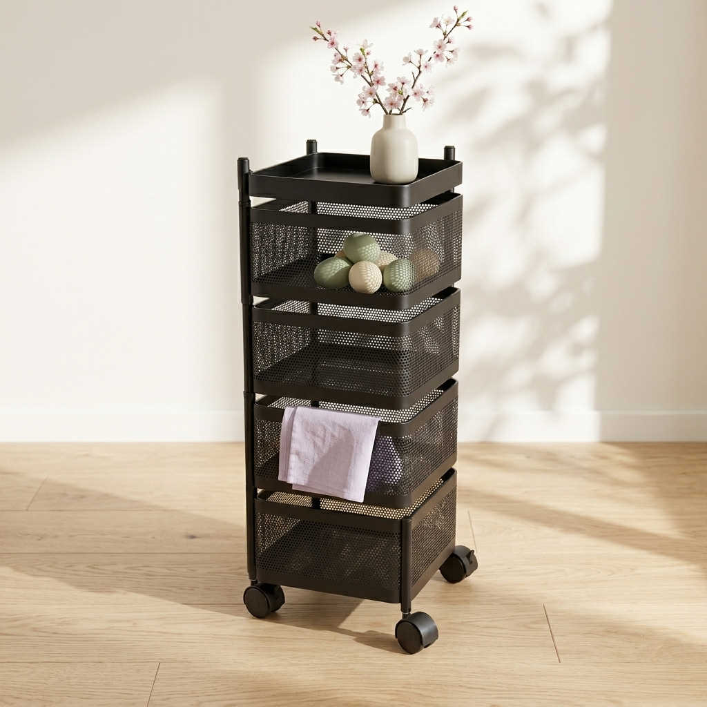 Kitchen Rotating Storage 4 Layer (Square) - VRTAJ Kitchen Product
