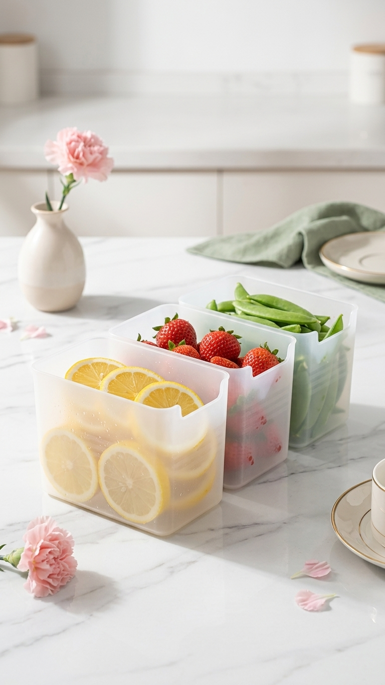 Fridge Side Door Storage Boxes (Set of 6)