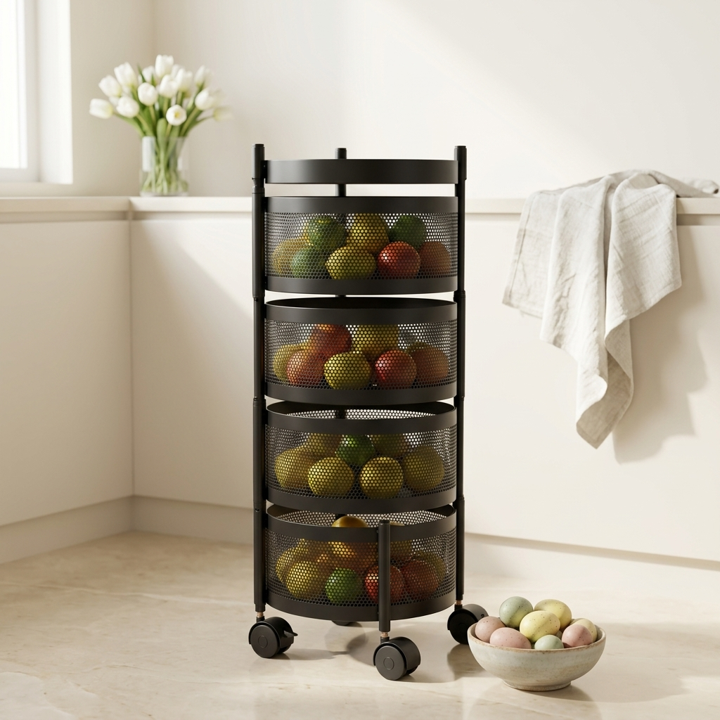 Kitchen Rotating Storage 4 Layer (Round) - VRTAJ Kitchen Product